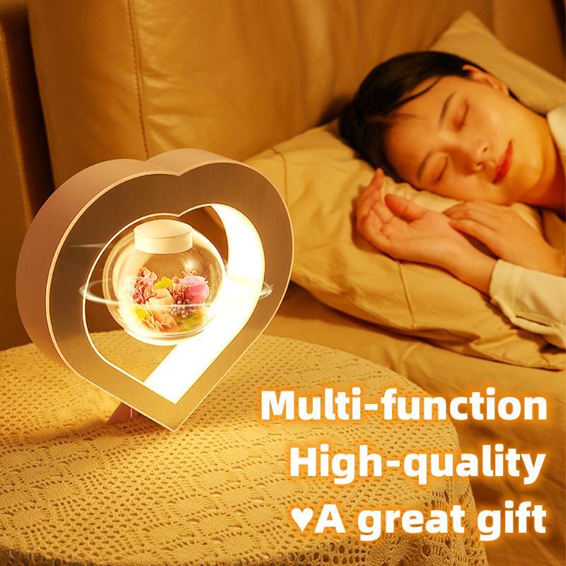 Magnetic Levitation Heart LED Night Light
