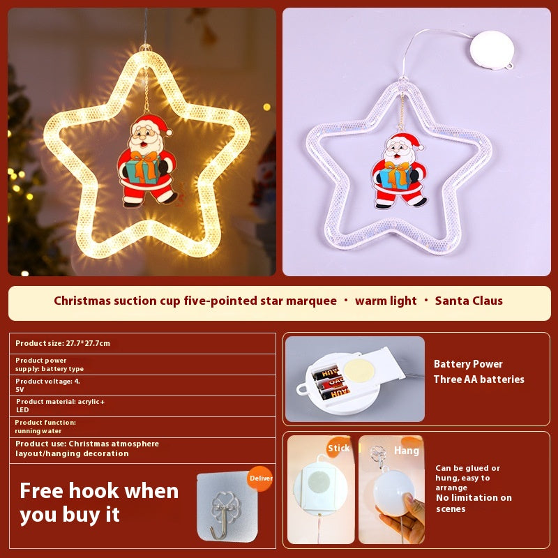 LED Christmas Star Light Decoration for Window/Door.