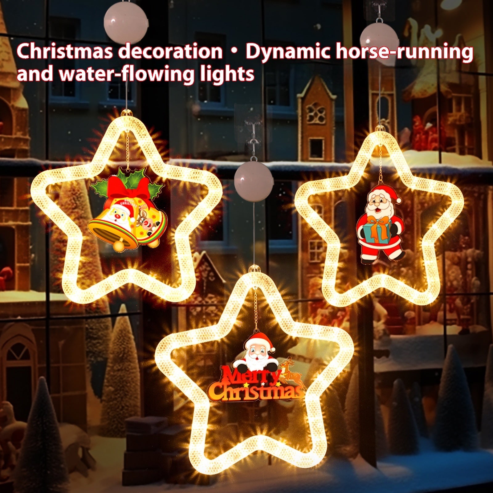 LED Christmas Star Light Decoration for Window/Door.