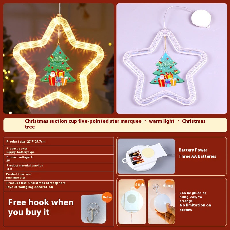 LED Christmas Star Light Decoration for Window/Door.