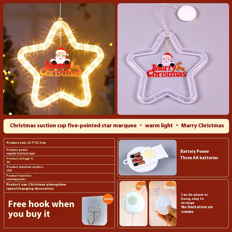 LED Christmas Star Light Decoration for Window/Door.