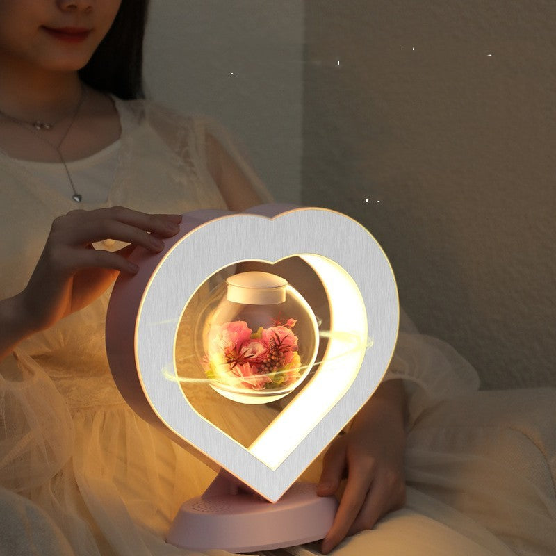 Magnetic Levitation Heart LED Night Light