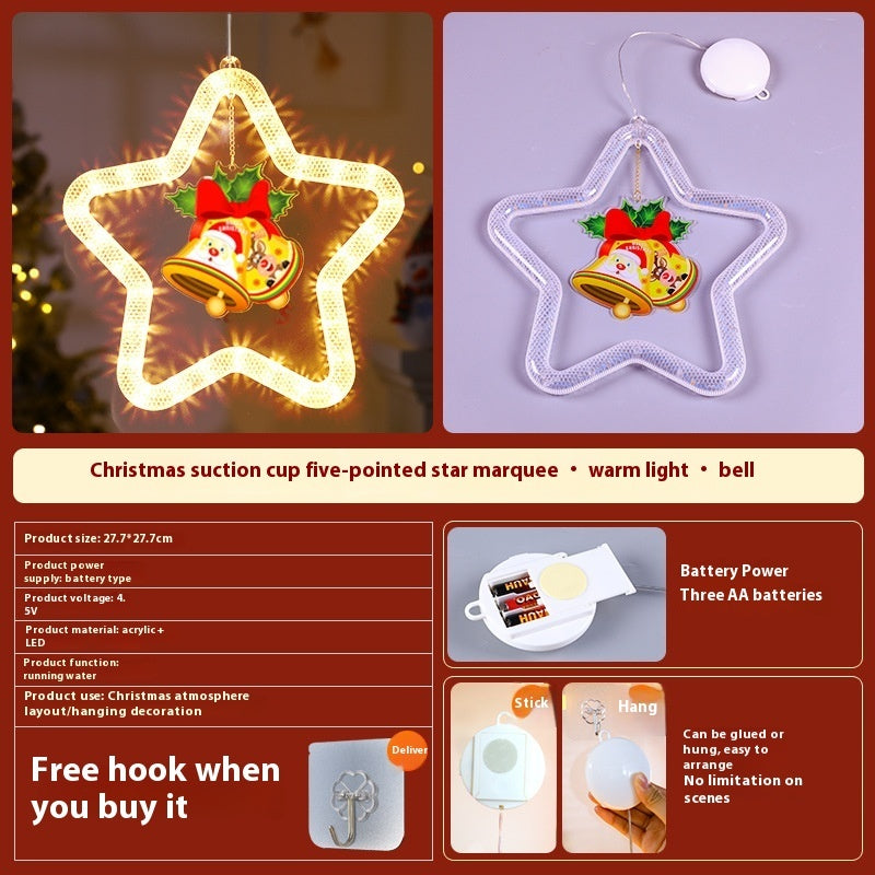 LED Christmas Star Light Decoration for Window/Door.