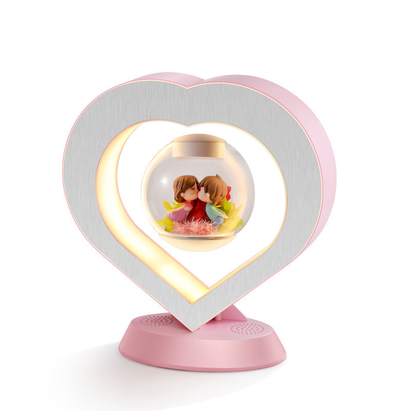 Magnetic Levitation Heart LED Night Light