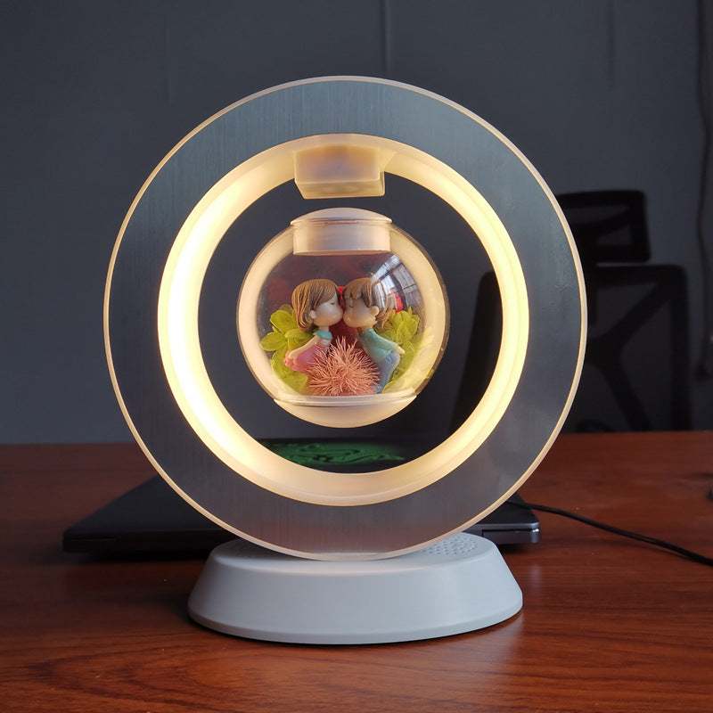 Magnetic Levitation Heart LED Night Light