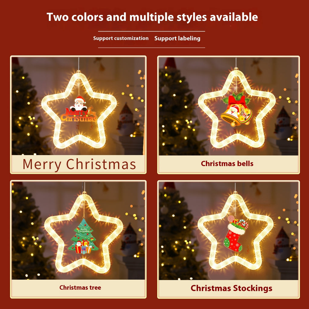 LED Christmas Star Light Decoration for Window/Door.